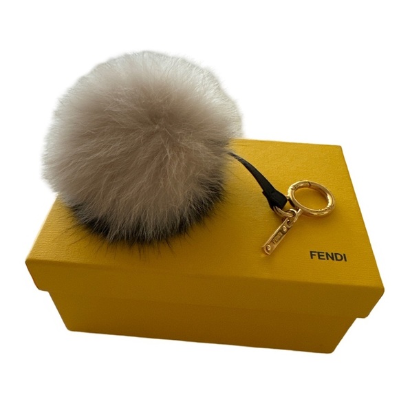 FENDI Pom Pom Bag Charm with Box - Picture 1 of 4